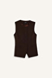 Regular Fit Bisiklet Yaka Yelek