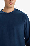 Pijama Takımı Regular Fit Polar Uzun Kollu Üst Ekose Desenli Uzun Alt