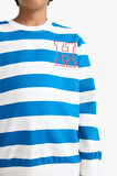 Erkek Çocuk Bisiklet Yaka Çizgili Sweatshirt 