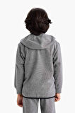 Erkek Çocuk Kapüşonlu Fermuarlı Sweatshirt