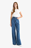 Wide Leg Yüksek Bel Uzun Jean Pantolon