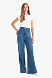 Wide Leg Yüksek Bel Uzun Jean Pantolon