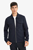 Regular Fit Polo Yaka Gömlek Ceket