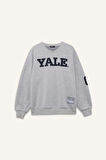 Coool Yale University Oversize Geniş Kalıp Bisiklet Yaka Sweatshirt