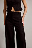 Wide Leg Geniş Bol Paça Süet Pantolon