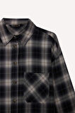 Oversize Geniş Kalıp Gömlek Yaka Kareli Flanel Uzun Kollu Gömlek