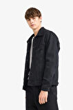 Regular Fit Düğmeli Cepli Jean Ceket