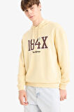 Boxy Fit Kapüşonlu Baskılı Sweatshirt