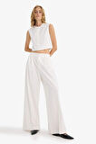 Wide Leg Çift Cepli Yüksek Bel Geniş Paça Pantolon