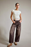 Wide Leg Geniş Bol Paça Bilek Boy Jean Pantolon