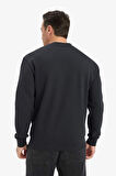 %100 Pamuk Regular Fit Bisiklet Yaka Sweatshirt
