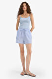 A Kesim Pötikareli Cepli Normal Bel Şort
