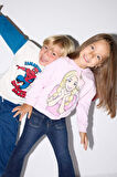 Kız Bebek Barbie Bisiklet Yaka Sweatshirt