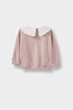Kız Bebek Standart Fit Büyük Yaka Baskılı Sweatshirt