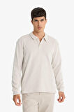 Regular Fit Polo Yaka Sweatshirt