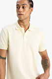 DeFactoFit Slim Fit Dar Kesim Polo Yaka Sporcu Kısa Kollu Pike Polo Tişört