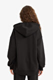 Oversize Geniş Kalıp Kapüşonlu Fermuarlı Sweatshirt