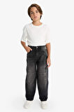 Erkek Çocuk Barrel Fit Düz Paça Jean Pantolon