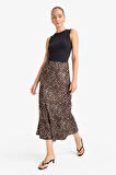 A Kesim Normal Bel Saten Maxi Etek