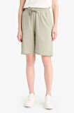 Regular Fit Normal Bel Düz Paça Bermuda Şort