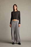 Baggy Fit Fermuarlı Normal Bel Standart Boy Pantolon