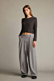 Baggy Fit Fermuarlı Normal Bel Standart Boy Pantolon