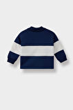Erkek Bebek Gömlek Yaka Baskılı Sweatshirt