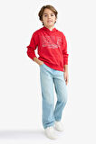 Erkek Çocuk Kapüşonlu Baskılı Sweatshirt 