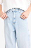 Baggy Fit Geniş Kalıp Geniş Paça Jean Yıkamalı Pantolon
