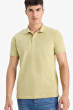 DeFacto %100 Pamuk Slim Fit Dar Kesim Kısa Kollu Pamuklu Nakışlı Pike Polo Tişört E2633AX25SMKH517