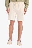 Regular Fit Dokulu Bermuda Şort