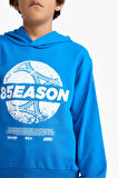 Erkek Çocuk Kapüşonlu Baskılı Sweatshirt