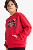 Erkek Çocuk NBA Chicago Bulls Kapüşonlu Sweatshirt