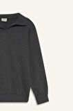 Erkek Çocuk New Regular Fit Apaş Yaka Sweatshirt