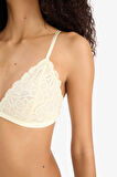 Simli Dantel Kapsız Pedsiz Balensiz Triangle Bra-Fall in Love