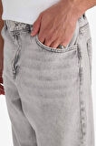 Relax Fit Düz Paça Jean Pantolon