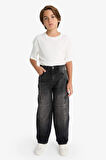 Erkek Çocuk Barrel Fit Düz Paça Jean Pantolon