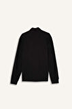 DeFactoFit Standart Fit Dik Yaka Fermuarlı Sweatshirt