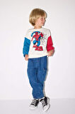 Erkek Bebek Marvel Comics Bisiklet Yaka İçi Yumuşak Tüylü Sweatshirt