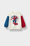 Erkek Bebek Marvel Comics Bisiklet Yaka İçi Yumuşak Tüylü Sweatshirt
