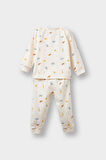Erkek Bebek 4'lü Pijama Takımı Safari Baskılı Uzun Kollu Penye Üst Uzun Alt
