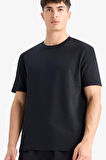 DeFacto %100 Pamuk Regular Fit Bisiklet Yaka Kısa Kollu Tişört E7961AX25AUBK81