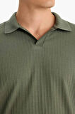 Regular Fit Krinkıl Kısa Kollu Polo Tişört
