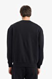 	Boxy Fit Bisiklet Yaka Basic Düz Pike Sweatshirt