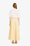 A Kesim Cepli Poplin Maxi Etek