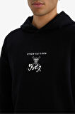 One Piece Boxy Fit Kapüşonlu Baskılı Sweatshirt