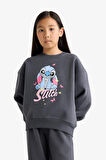 Kız Çocuk Disney Lilo & Stitch 2'li Takım Sweatshirt Eşofman Altı 