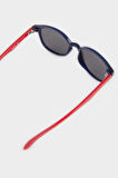 Erkek Çocuk Yuvarlak Renkli Plastik Çerçeve Siyah Cam Polarize Güneş Gözlüğü
