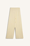 Coool Wide Leg Çizgili Normal Bel Keten Karışımlı Pantolon