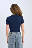DeFacto Fitted Polo Yaka Basic Düz Fitilli Kaşkorse Kısa Kollu Tişört A0379AX25SMNV241